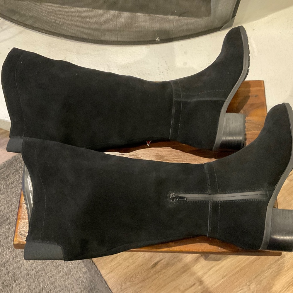 Blondo Tatian Wide Calf Slouchy Wider Suede Black size 7.5 - Picture 6 of 9